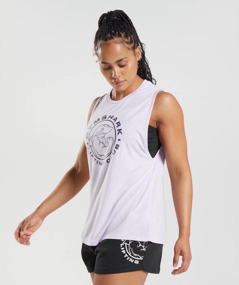 Women's Gymshark Legacy Tanks Light Purple | CA 815AD3